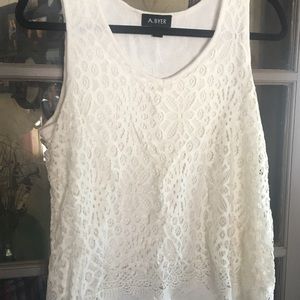 Crochet Lace Layered Tank Top